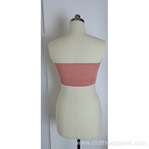 Ladies Pink Underwear With Pleated Buttons